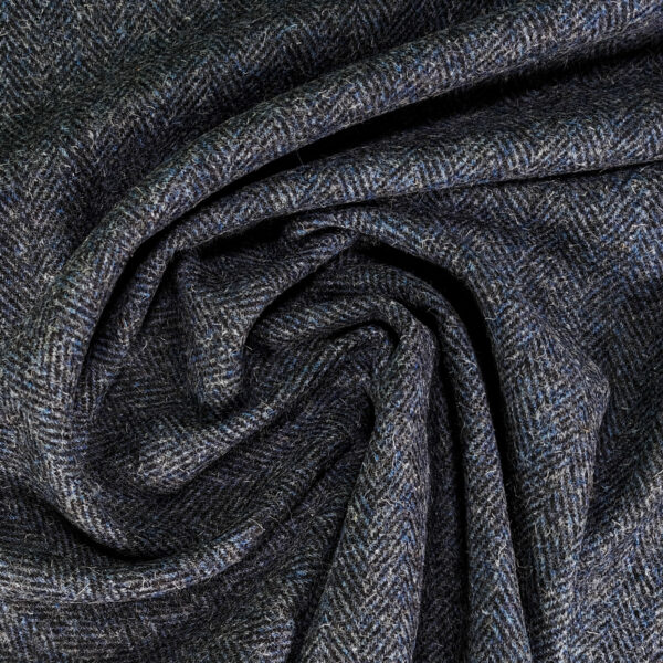 Sininen tweed villakangas - kalanruoto