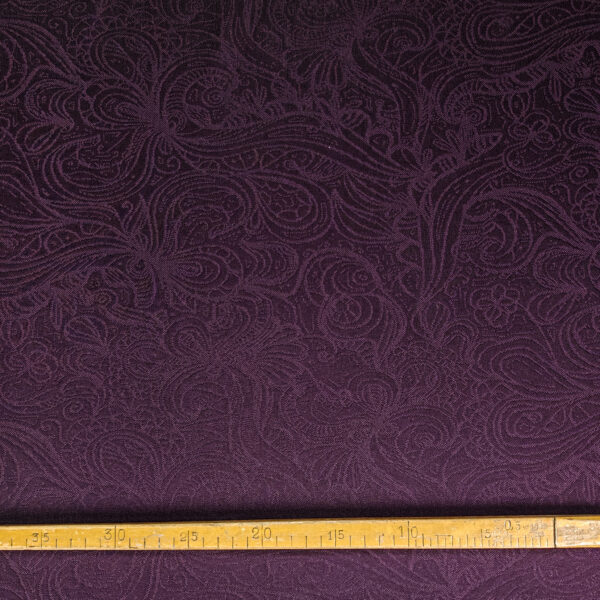 Jacquard-neulos viskoosi - tumma violetti 3
