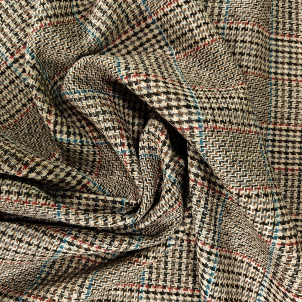 Klassinen Ruudullinen Tweed Villakangas