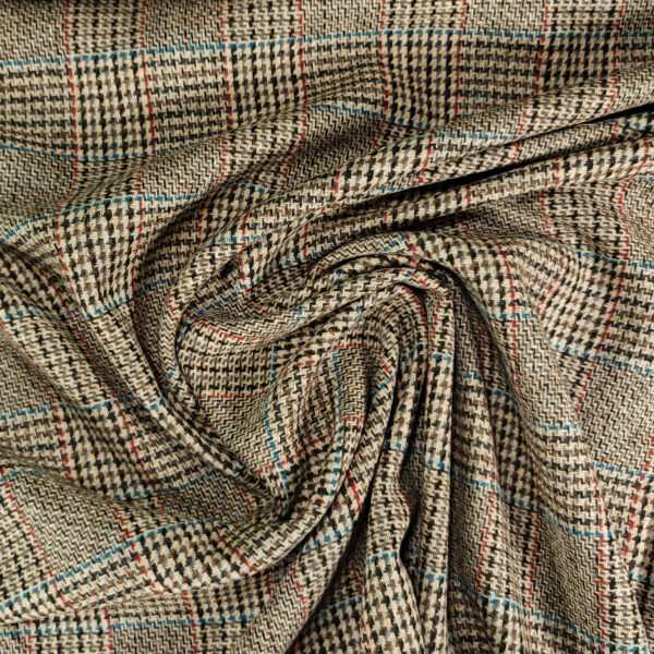 Klassinen ruudullinen tweed villakangas