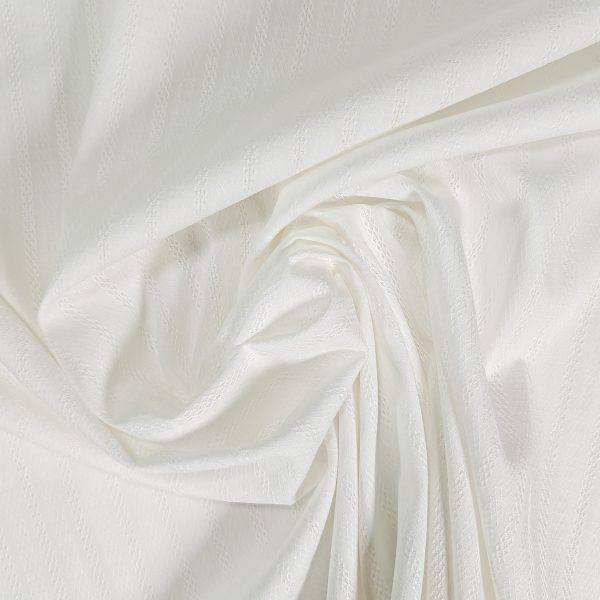 Dobby / Jacquard puuvillakangas - Salmiakkiraita