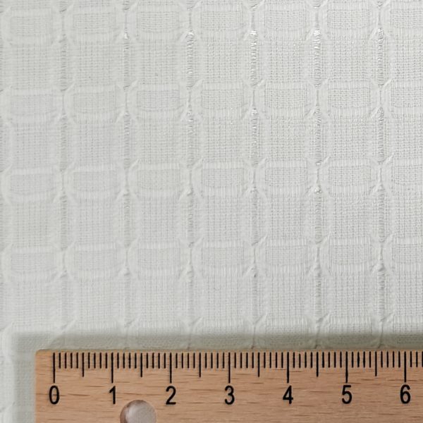 Ohut ruudullinen Jacquard-puuvillakangas lähikuva