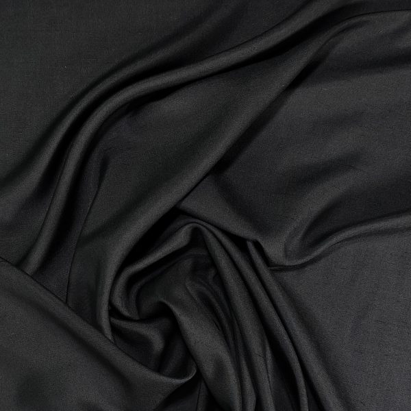 Musta shantungsilkki - 19mm (82g/m²)