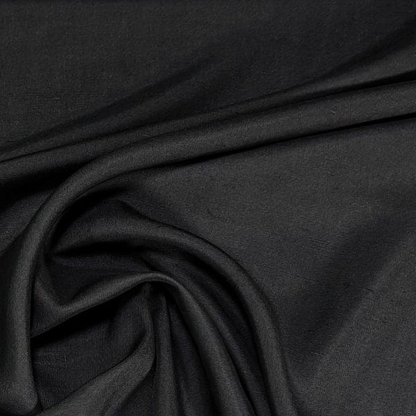 Musta shantungsilkki - 19mm (82g/m²)