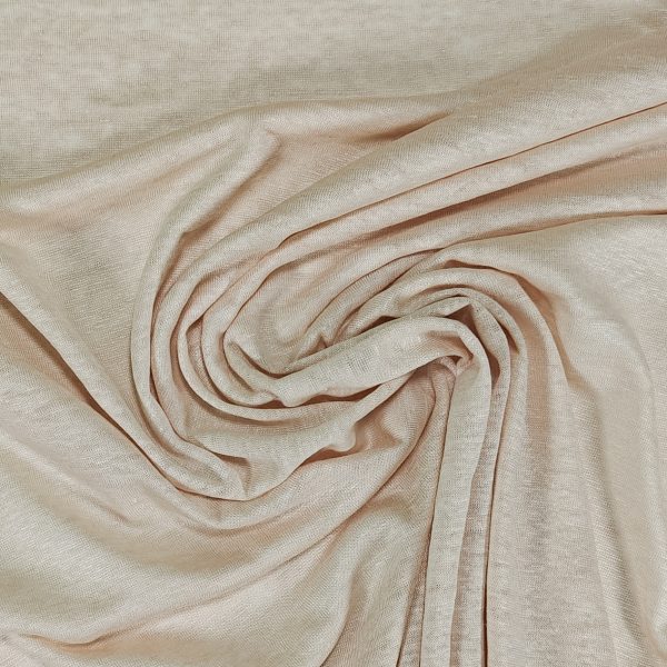 Meleerattu pellavatrikoo, pellavajersey - Nude - 180 g/m²