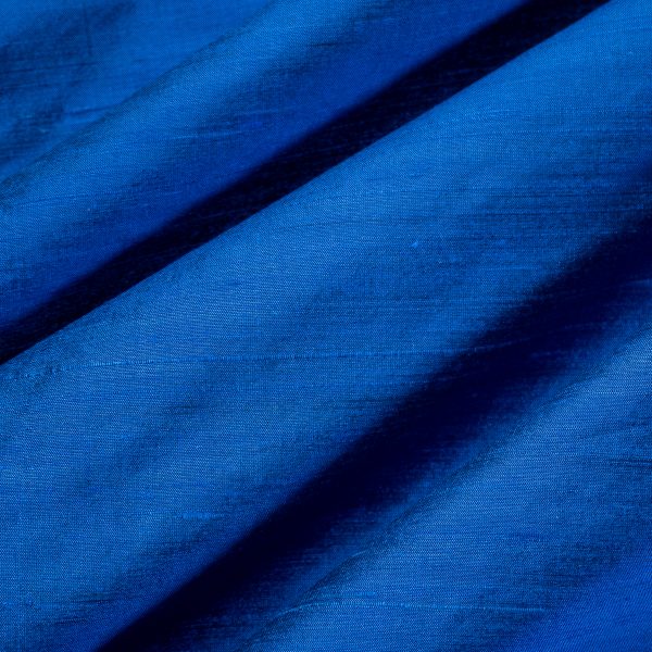 Dupion-silkki, käsinkudottu - Royal Blue, Kuninkaallinen sininen
