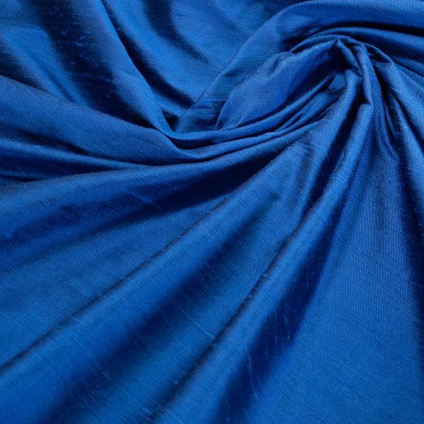 Dupion-silkki, käsinkudottu - Royal Blue, Kuninkaallinen sininen