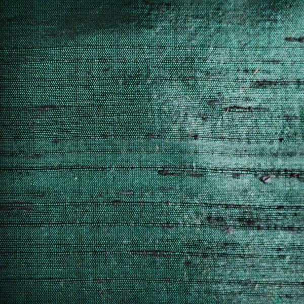 Dupion-silkki, käsinkudottu - Syvä vihreä & musta