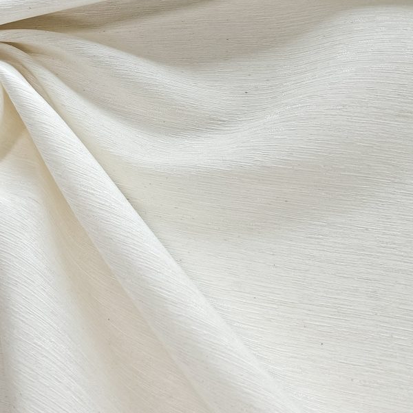 Silkki-pellavakangas - norsunluunvalkoinen, ivory