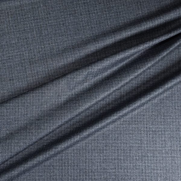 Kevyt pukuvillakangas neitsytvillaa - meleerattu siniruutu