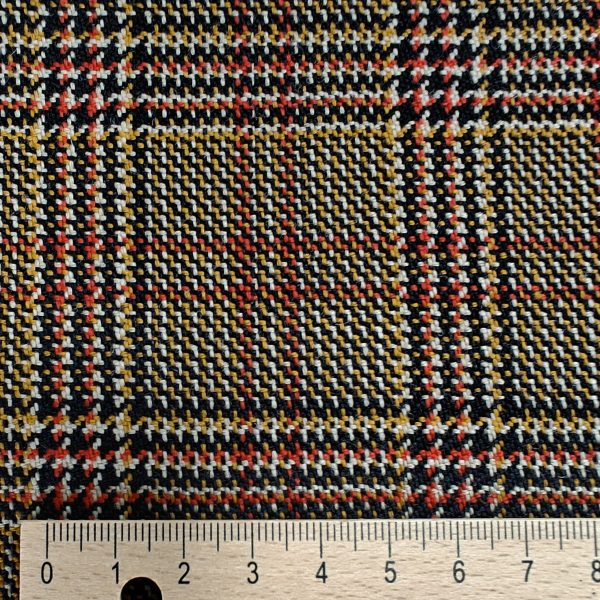 Ruudullinen tweed-villakangas takkeihin ja pukuihin