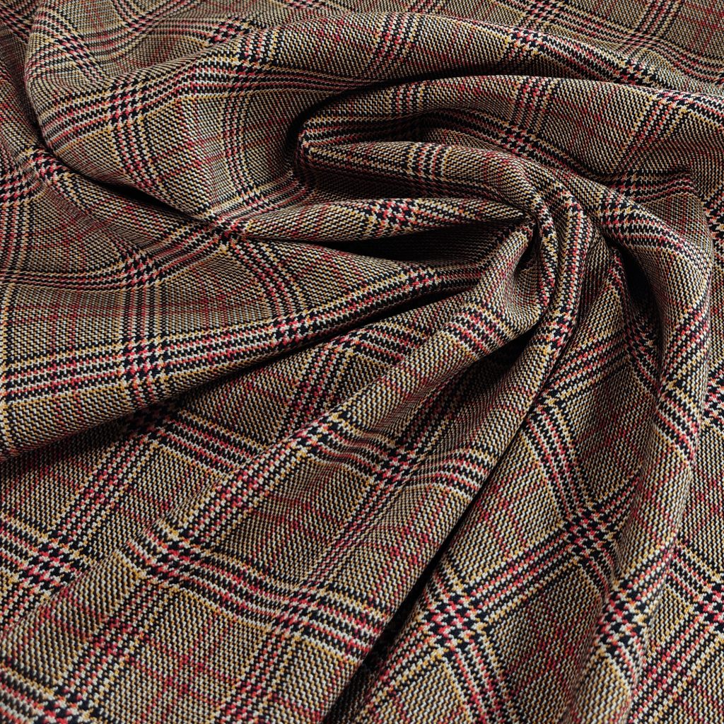 Viikkotarjoukset - Ruudullinen Tweed-Villakangas Takkeihin Ja Pukuihin