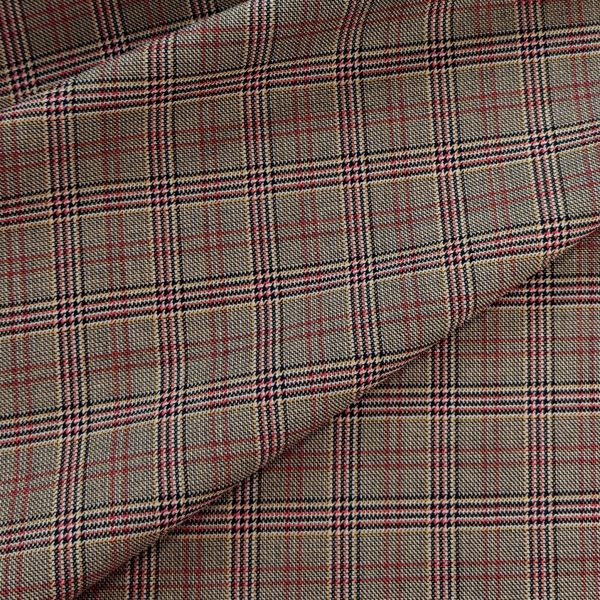 Ruudullinen tweed-villakangas takkeihin ja pukuihin