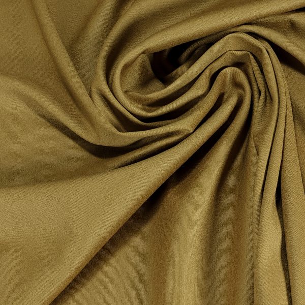 Neitsytvilla-kashmir pukuvillakangas - Kultainen oliivinvihreä