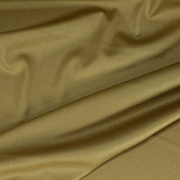 Neitsytvilla-kashmir pukuvillakangas - Kultainen oliivinvihreä