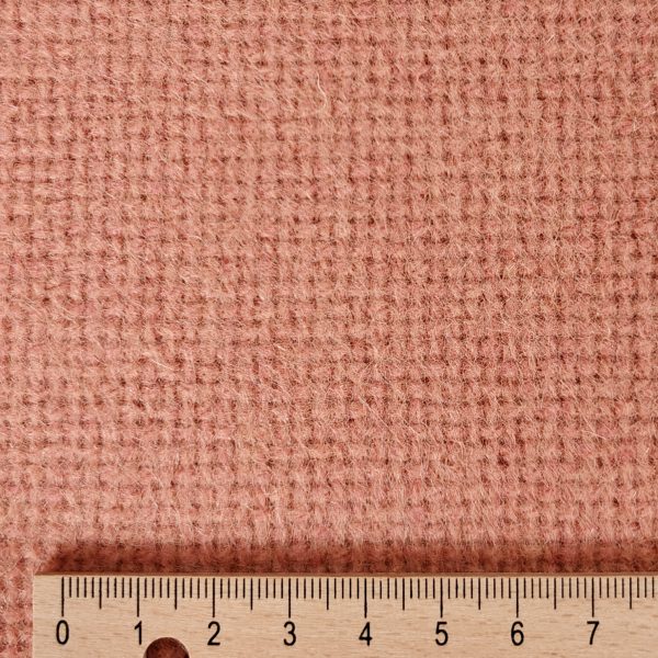 Paksu takkivillakangas, korinpohja / panama - Persikkaroosa