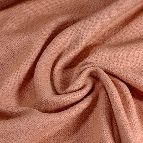 Paksu takkivillakangas, korinpohja / panama - Persikkaroosa