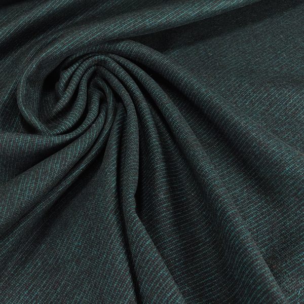 Paksu villakangas takkeihin - Tumma vihreä & musta