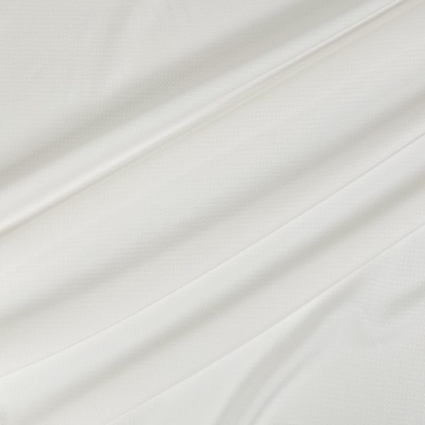 Valkoinen, ruudullinen jacquard viskoosikangas