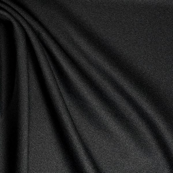 Pehmeä, hieman joustava, kreppisidoksinen silitettävä tukikangas - musta ja valkoinen