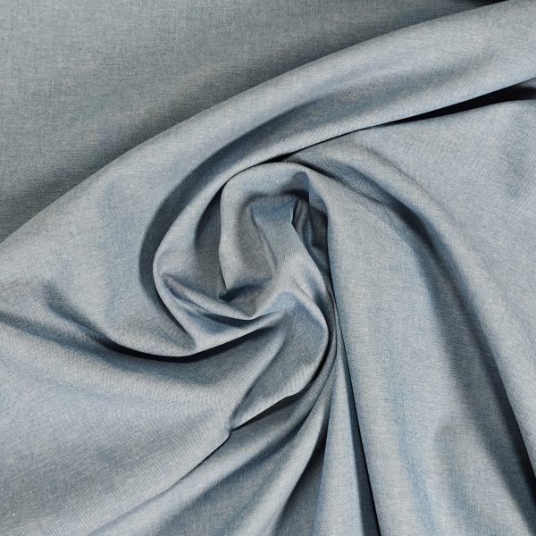 Chambray paita- ja mekkokangas - kyyppivärjätty, kutistettu