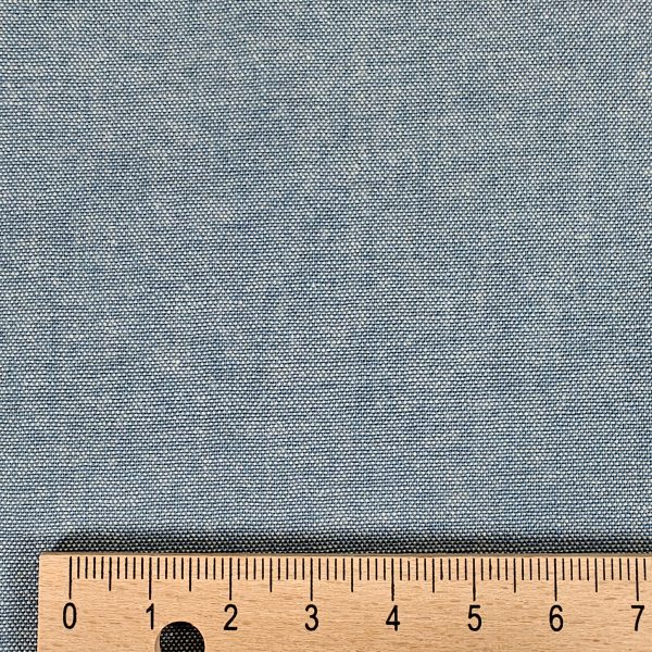 Chambray paita- ja mekkokangas - kyyppivärjätty, kutistettu