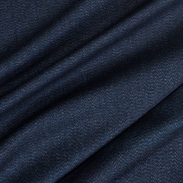 Villa & puuvilla takki- ja sisustuskangas - Tumma indigo