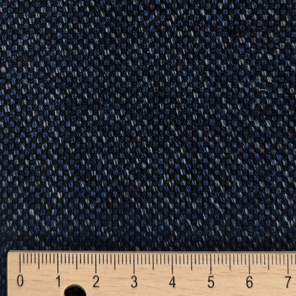 Villa & puuvilla takki- ja sisustuskangas - Tumma indigo