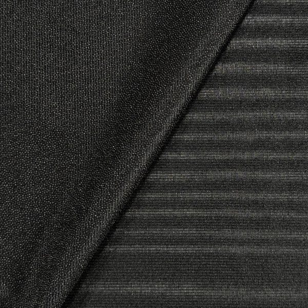 Joustava, silitettävä neulostukikangas - musta ja valkoinen