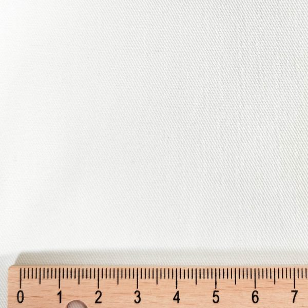 Puuvillagabardiini, kutistettu - Valkoinen