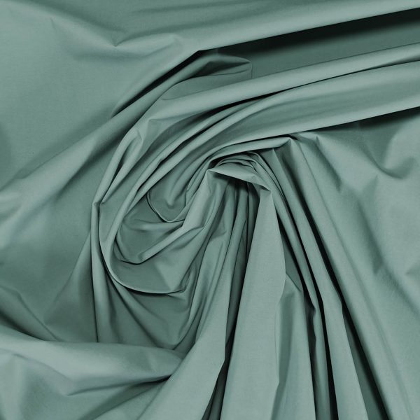 Joustava popliini takkikangas - pariisinvihreä