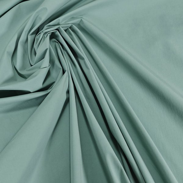 Joustava popliini takkikangas - pariisinvihreä