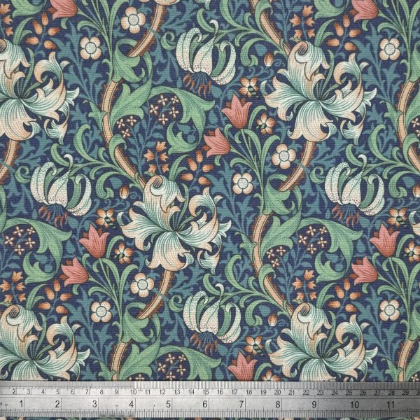 Ulkokangas - William Morris - John Henry Dearle - tummansininen