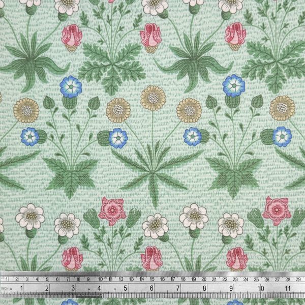 Ulkokangas - William Morris - Daisy - vihreä