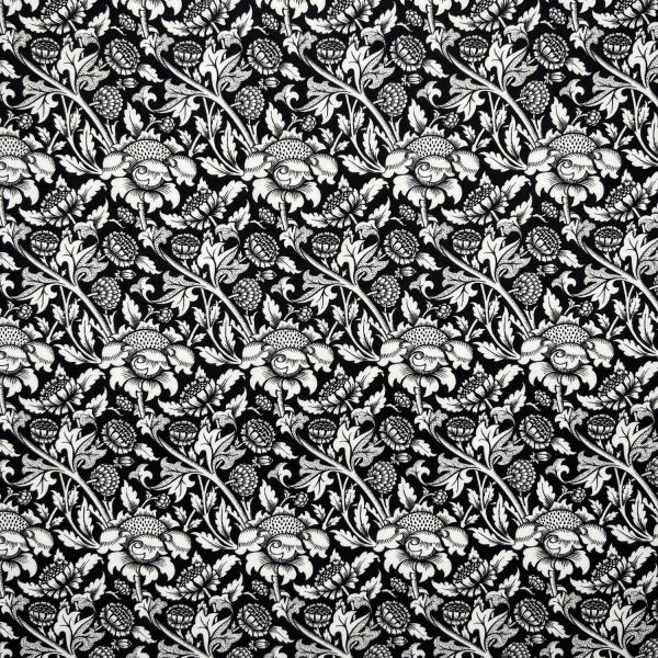 Perkaalipuuvilla - Musta-valkokukat