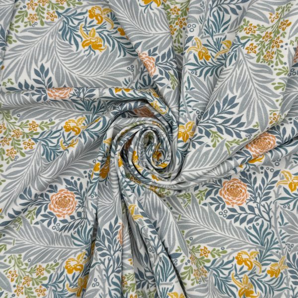 Puuvillatrikoo - William Morris - Larkspur - sininen