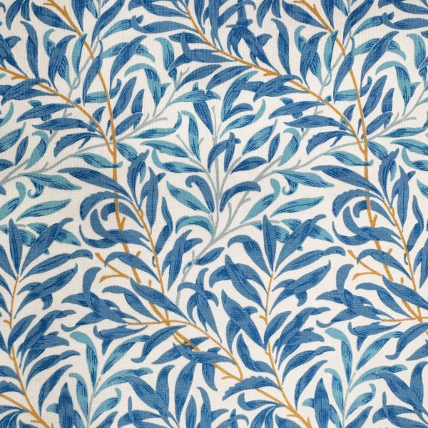 Puuvillatrikoo - William Morris – Willow Bough, Pajunoksat – taivaansininen