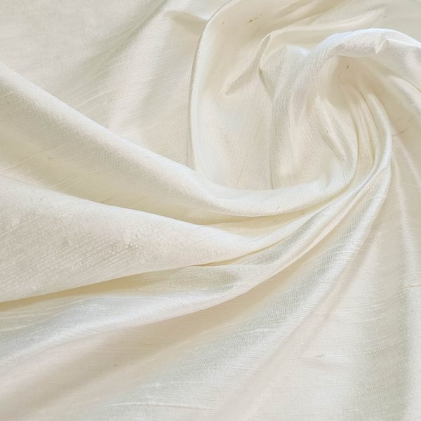 Dupion-silkki, käsinkudottu - Ivory