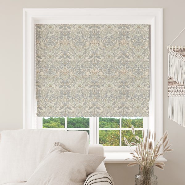 William Morris - Strawberry Thief - Sisustuskangas 100% puuvilla - Neutraali