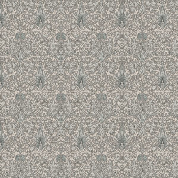 William Morris - Snakeshead - Sisustuskangas 100% puuvilla- Kyyhkynharmaa