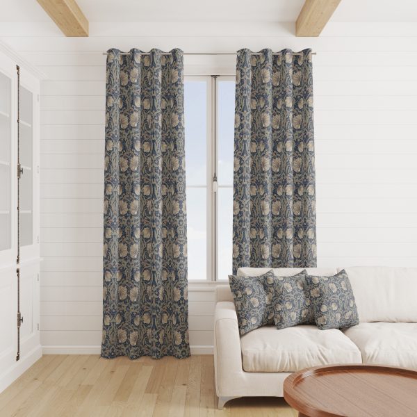 William Morris - Pimpernel - Sisustuskangas 100% puuvilla - Navy