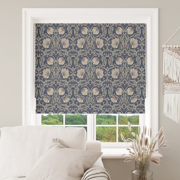 William Morris - Pimpernel - Sisustuskangas 100% puuvilla - Navy