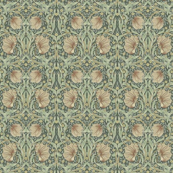 William Morris - Pimpernel - Sisustuskangas 100% puuvilla - Metsä