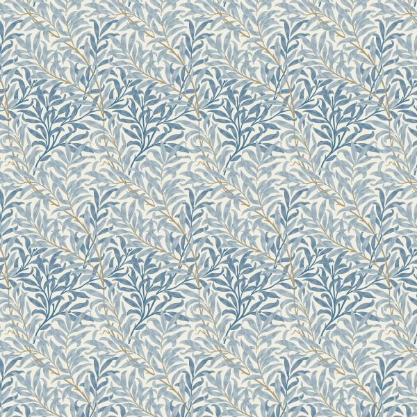 William Morris - Willow Bough - Sisustuskangas 100% puuvilla - Siniharmaa