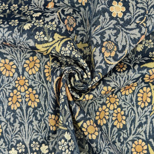 Gobeliinikangas - William Morris - Blackthorn, siniharmaa
