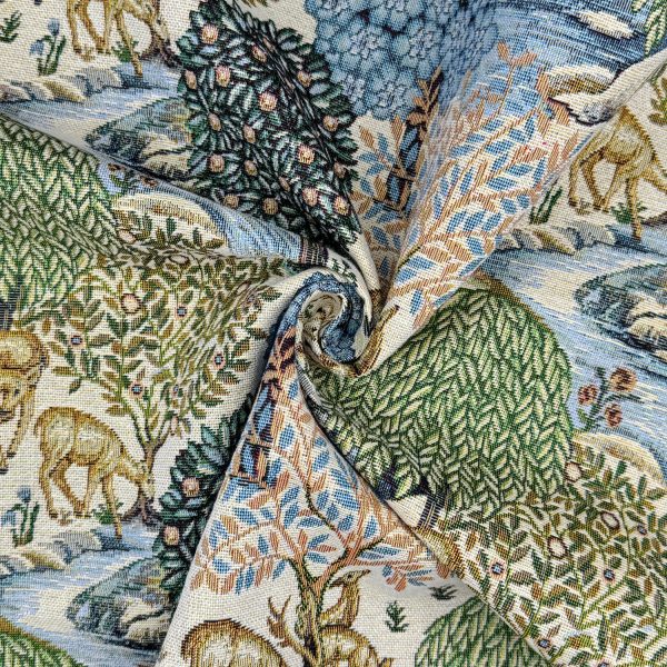 Gobeliinikangas - William Morris - The Brook, luonnonvalkoinen