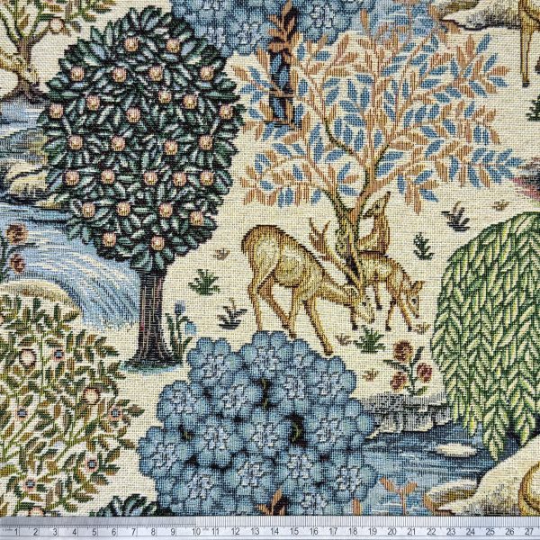 Gobeliinikangas - William Morris - The Brook, luonnonvalkoinen