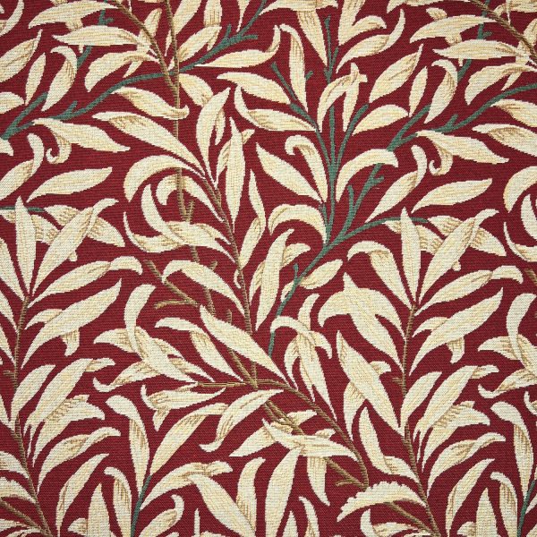 Gobeliinikangas - William Morris - Willow Bough, Pajunoksat - punainen