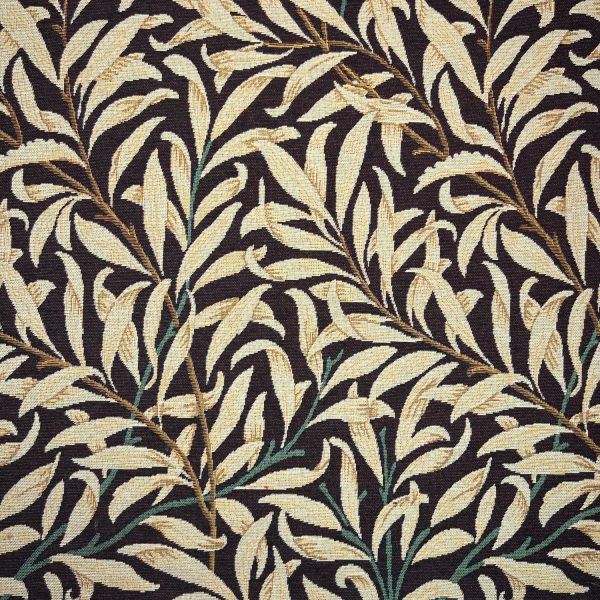Gobeliinikangas - William Morris - Willow Bough, Pajunoksat - ruskeanmusta