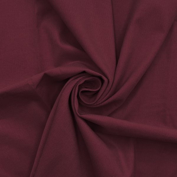Kapearaitainen needlecord vakosametti, täyspuuvilla - Burgundy
